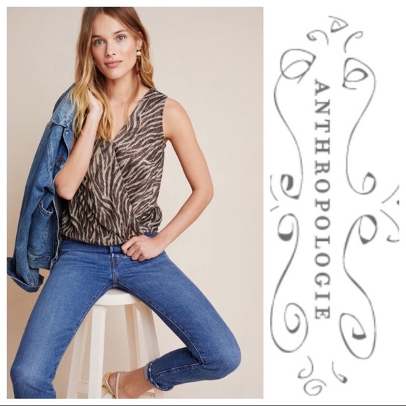 ๐HP๐ NWT Anthropologie Kasi Shimmer Top - Picture 2 of 6